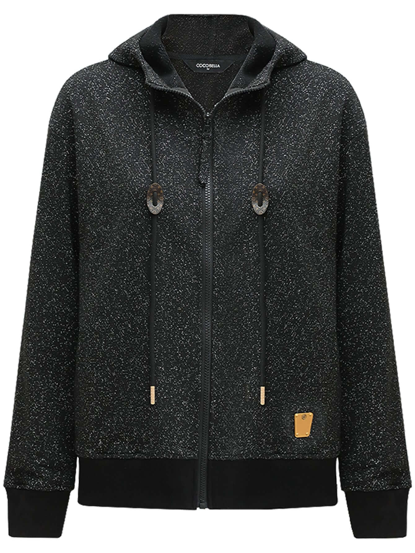 Zip-Through Black Hooded Jacket-3