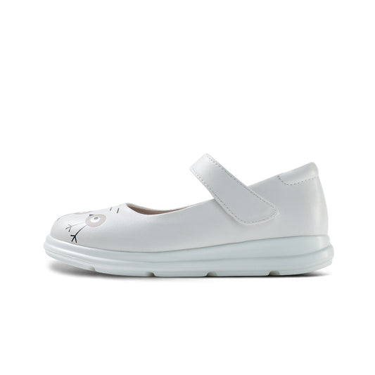 Zoo Animals Girls White Mary Jane Shoes-0