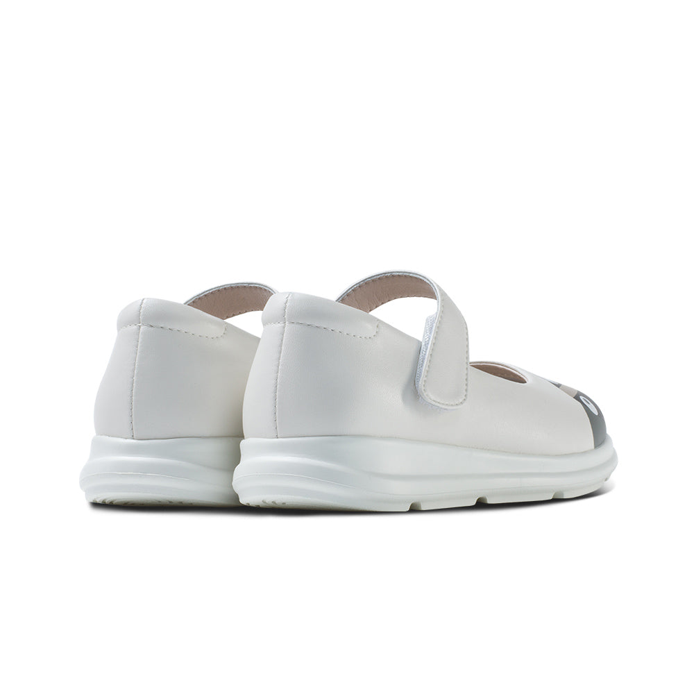 Zoo Animals Girls White Mary Jane Shoes-3